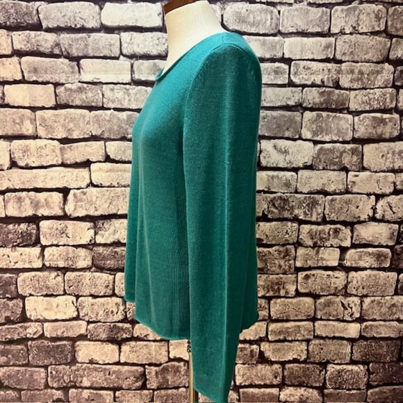 Chico's Teal Pullover Long Sleeve Sweater Size Small - Picture 4 of 9
